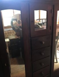 Vintage/Antique Mirrored Wardrobe