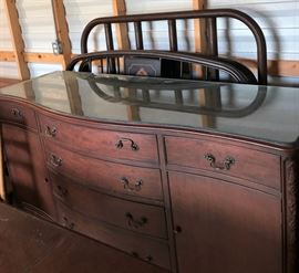 Antique/Vintage Sideboard, Vintage Iron Bed