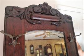 Detail on Antique Hall Tree