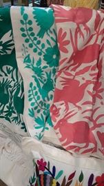 Three Otomi runners shown. These hand appliqued items are more and more difficult to find. Don't miss out!