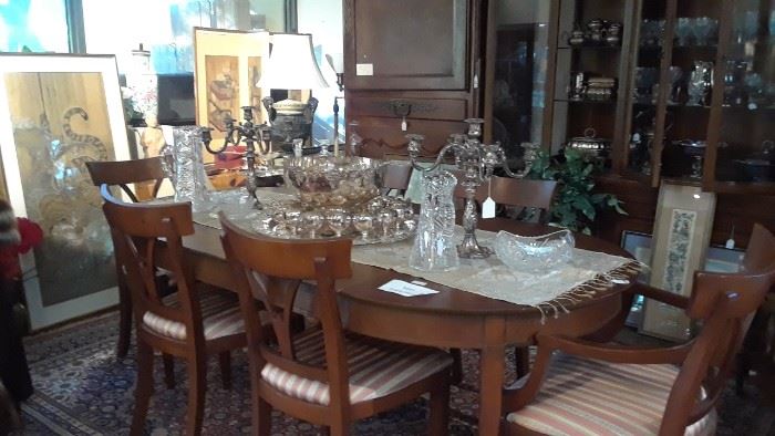 Choose from three dining sets for the holidays that seat 6-8 and two that seat a cozy group of four.