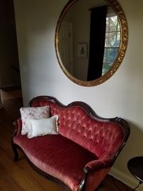 Victorian Sofa, matching side chair