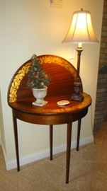 Flip top table w/ gold leaf trim