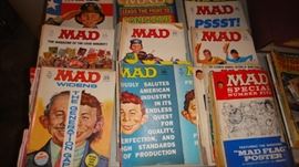 Vintage “MAD” magazines – 1969, 1971, 1972, 1973, 1974, 1977, 1978 & more
·        “MAD” special #5
·        “MAD” paperback books 
·        