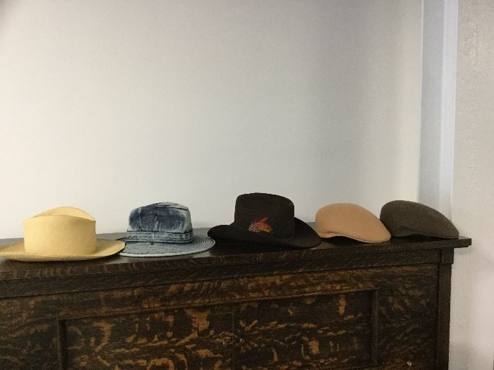 Men’s hats including Stetson Western hat