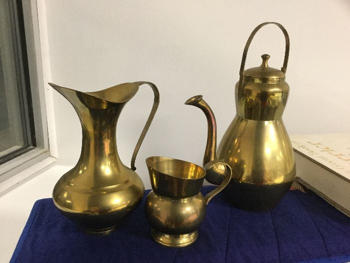 Vintage brass pitchers