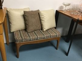 Entry bench and pillows