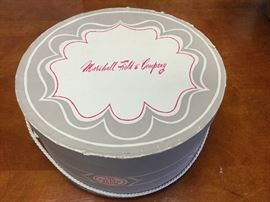 Vintage hat box fro. The French Room....Marshall Field & Company!