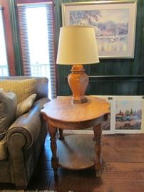 Ken Zylla Prints & a perfect side table. Very country chic