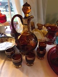Amber Cordial Set.