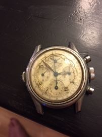 Aero-Compax Military Watch. Very Rare, As Is Condition. Running.