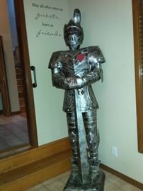 Knight in Shining Armor (or Warrior Tin Man for our Wizard of Oz lovers) metal statue