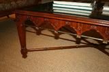 EJ Victor hand carved coffee table
