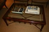 EJ Victor hand carved coffee table