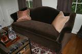 Firm Brown Velvet Sofa