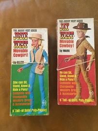  Josie $100.00 and Jay  $70.00 cowboy and cowgirl dolls vintage 