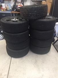 Mustang winter and spring tires like new $1,200 set of eight 