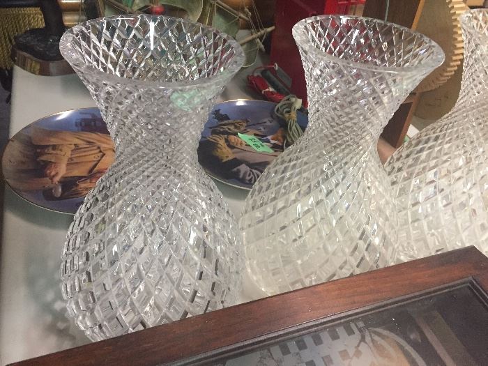  Crystal vases