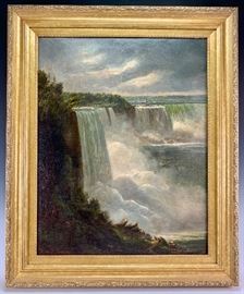 Important J.F. Richardt (1819-1895) "Niagara Falls"