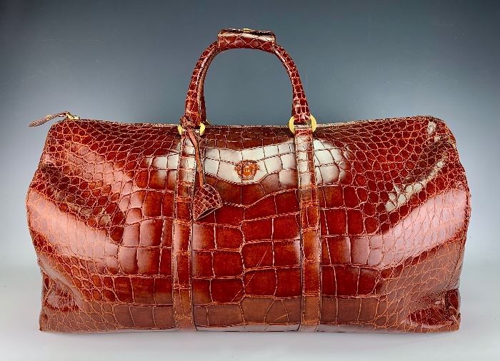 Gianni Versace Alligator Travel Duffel Bag