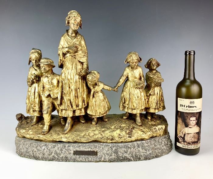 Gilt Bronze "Party in the Village" by D'aste