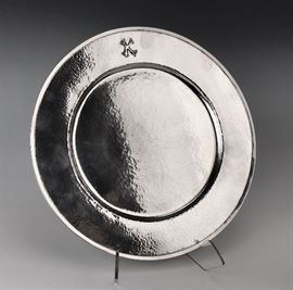 Friedell, Pasadena CA Hand Hammered Sterling Plate