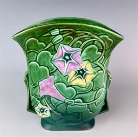 Roseville Green Morning Glory Vase 120-7
