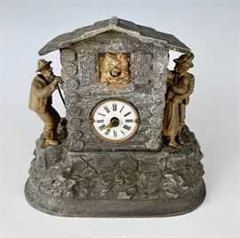 Antique automaton "NAUGHTY" clock.