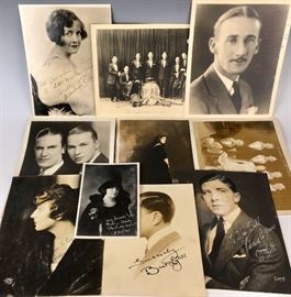 Hollywood silent screen stars autograph photos