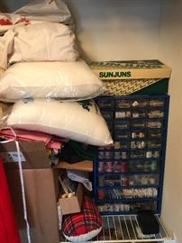 Lots of Crafting/Sewing stuff, fabric, yarn, ribbon, etc