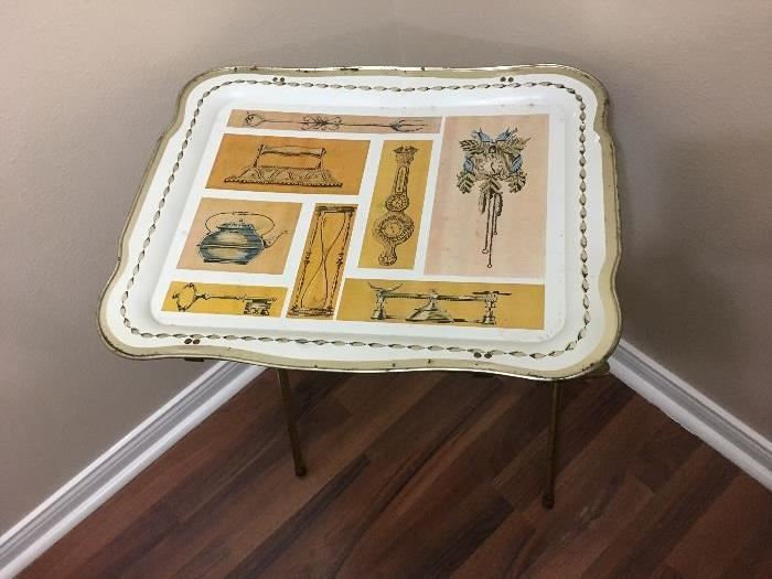 Vintage FUNKY Mid Century MOD TV Tray stand