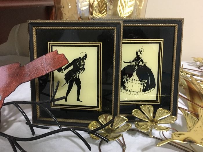 Antique Silhouettes - signed and dated!