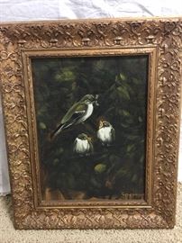 Antique Oil on Canvas w/ Gilt Frame