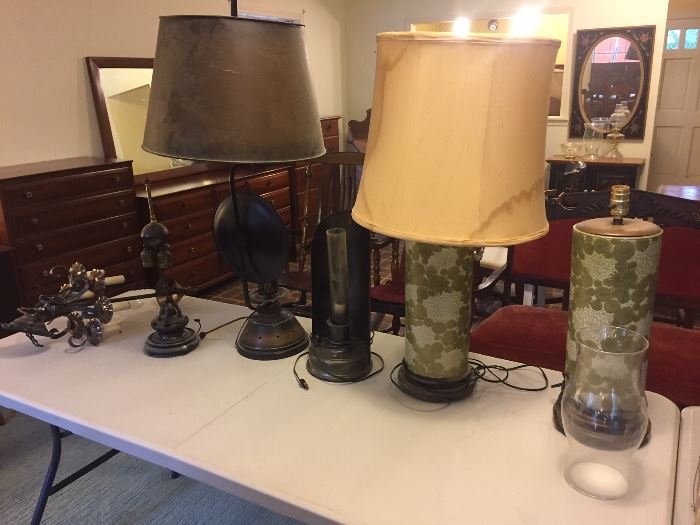 assorted lamps