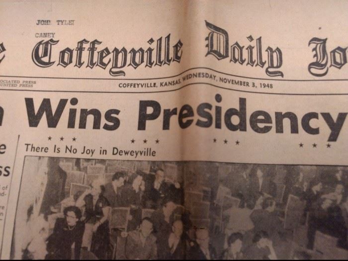 November 3, 1948 Truman Headline