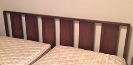 Matching Stanley king size walnut & rosewood headboard (78" long, 39.5" high)
