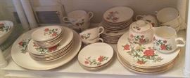 49 piece set of vintage Homer Laughlin china (Rhythm shape)