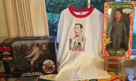 1999 GI Joe "Classic Collection" toy in box (U.S. Army courier & WLA 45 Harley Davidson), Pee-Wee Herman t-shirt & Pee-Wee talking doll in original box