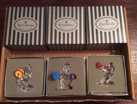 Waterford crystal clown figurines