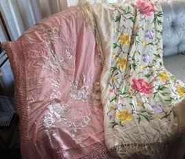 Embroidered piano shawls