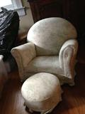 Small child size arm chair and foot stool