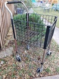 Empty tennis ball basket...