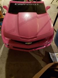 Pink electric child's car 