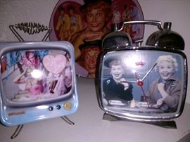 Tin, plate, and alarm clock