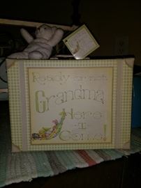 Grandma suitcase w/ bear