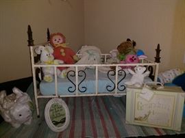 Vintage child's metal doll bed