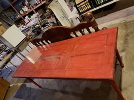 Cool red door table
