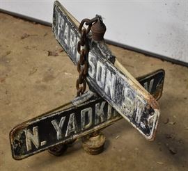 Early Metal Street Sign N. Yadkin.