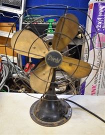 Large Diehl Brass Fan Works!