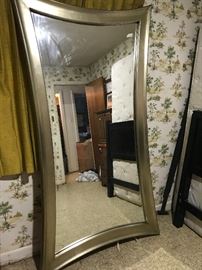 Silver framed 6’ mirror